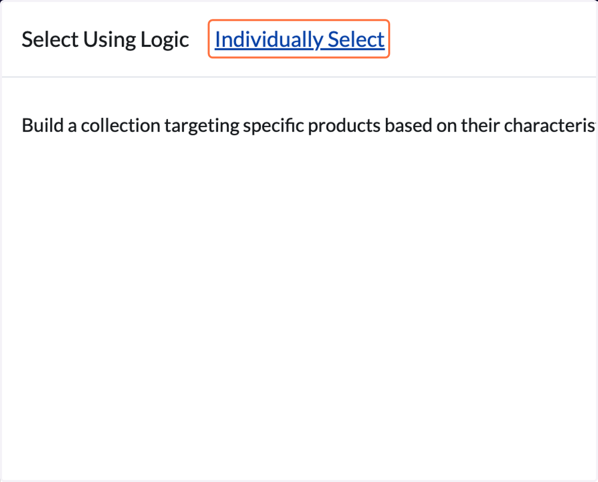 Click on 'Individually Select'.