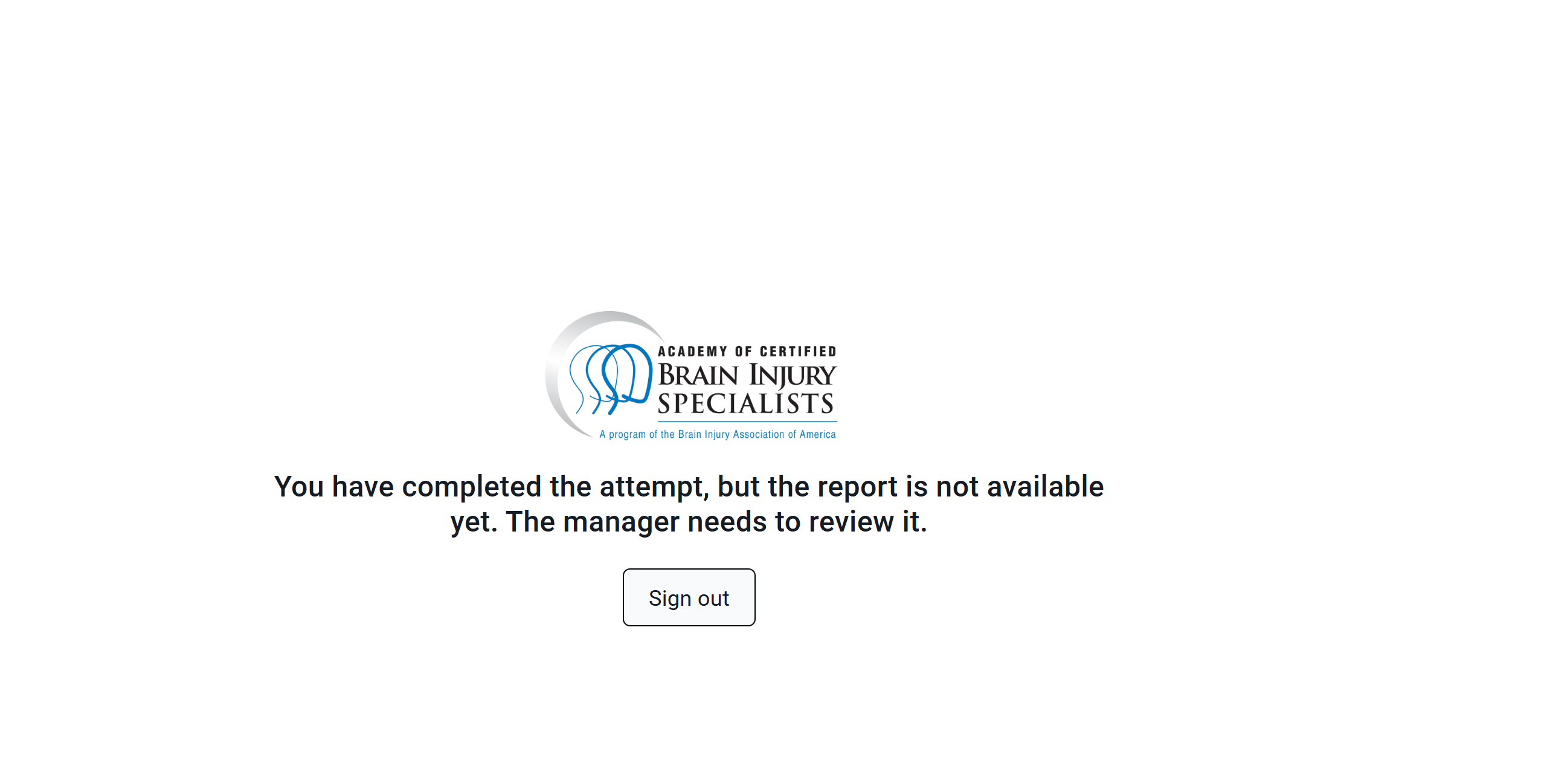 ACBIS Portal Exam Complete