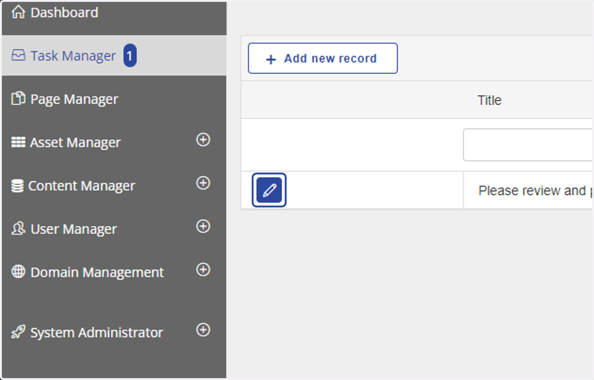 Click on the Edit icon to view the assignment