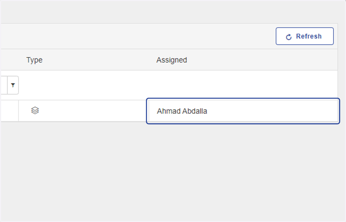 The assigned resource has now been changed