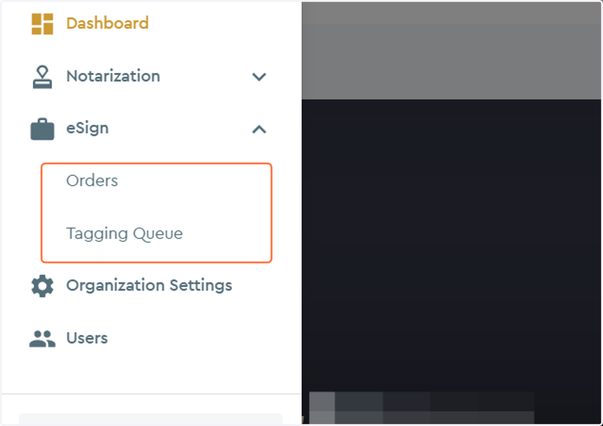 Under the eSign Sub-menu