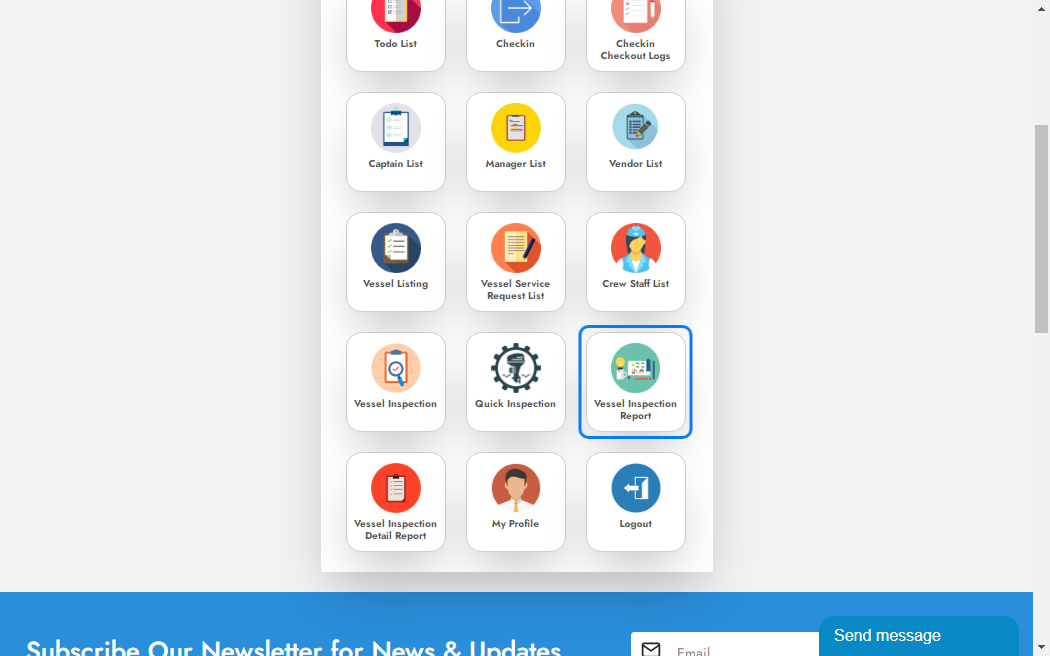 Click on Vessel Inspection Report