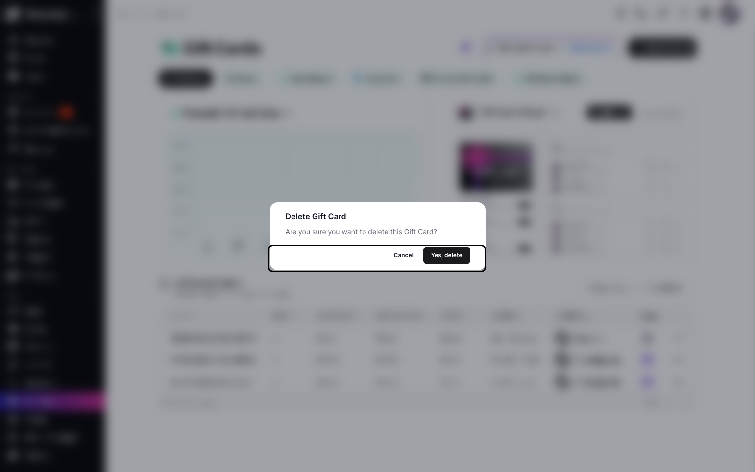 Step 4: A pop-up will appear asking if you are sure you want to delete. Click the Yes, Delete button to confirm.