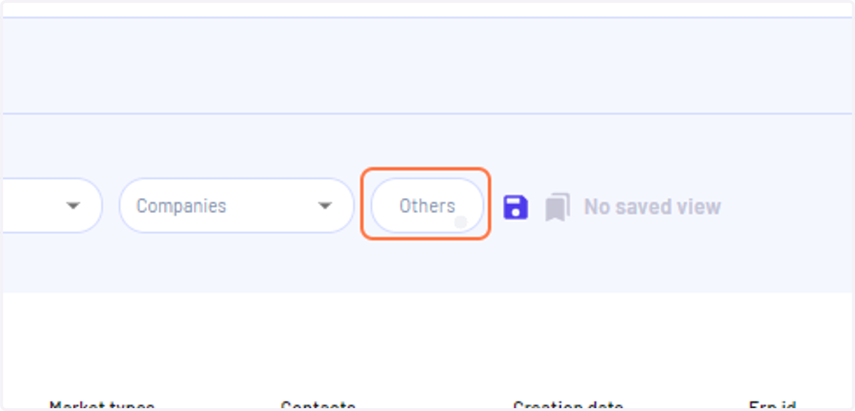 Click on "Others" to search by material