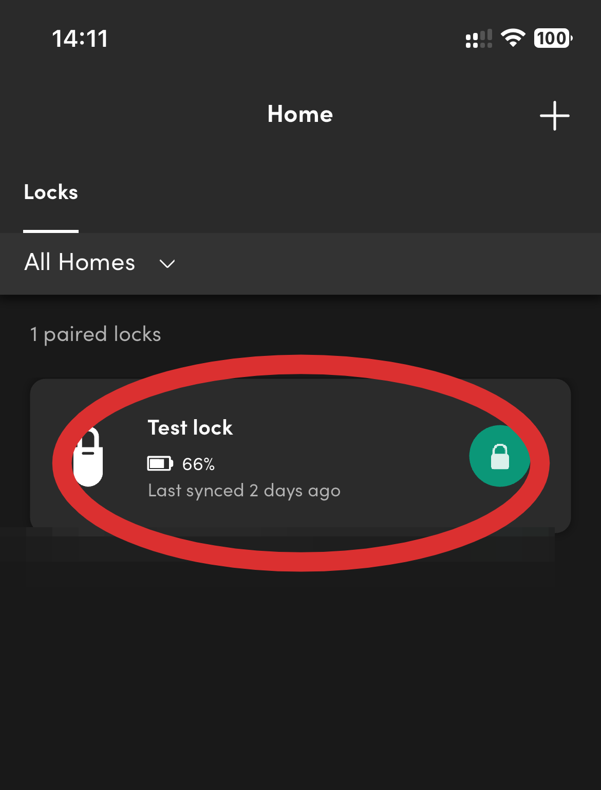 Open the Igloohome App and tap on your lock
