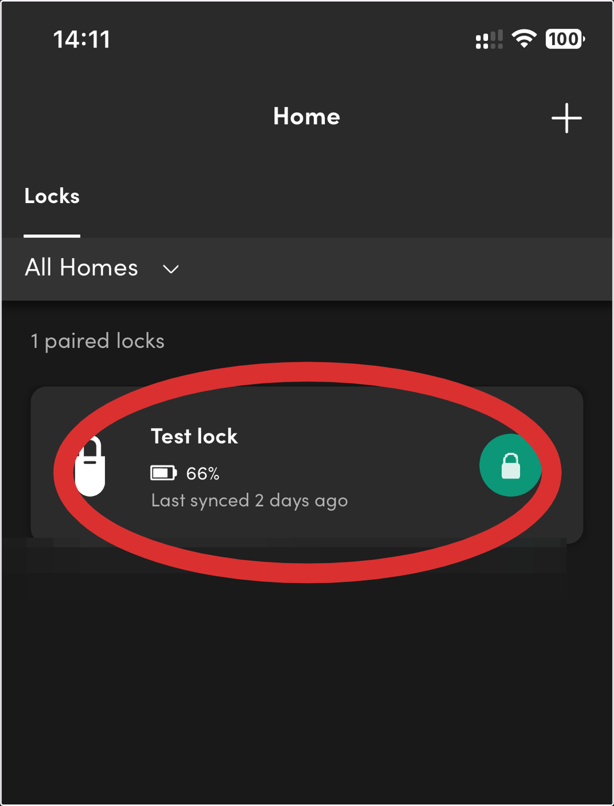 Open the Igloohome App and tap on your lock