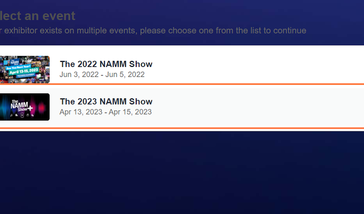 Click on The 2023 NAMM Show
