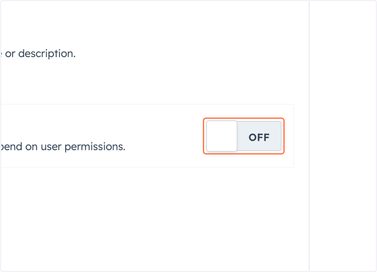 Click on OFF