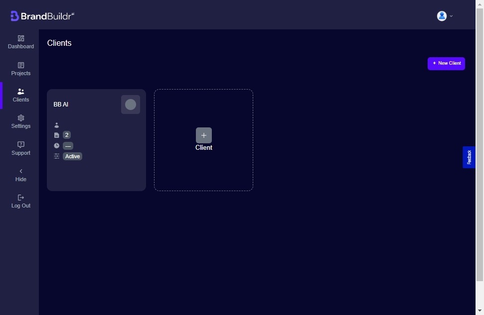 New Client Button