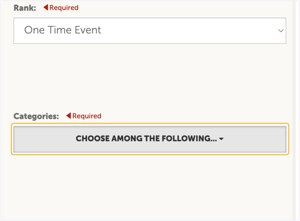Click on "CHOOSE AMONG THE FOLLOWING" under Categories