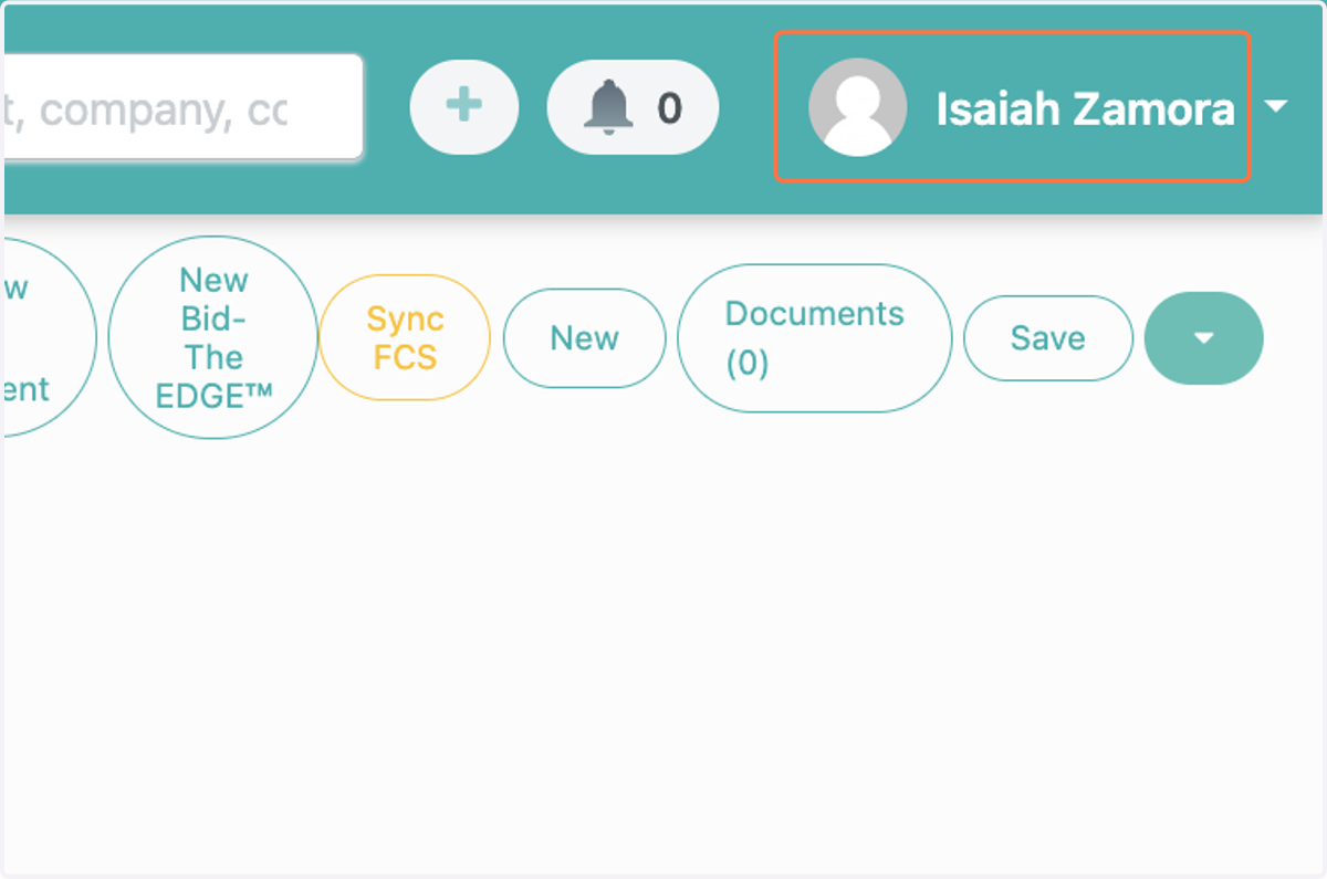 Click on your name in the top right of the page