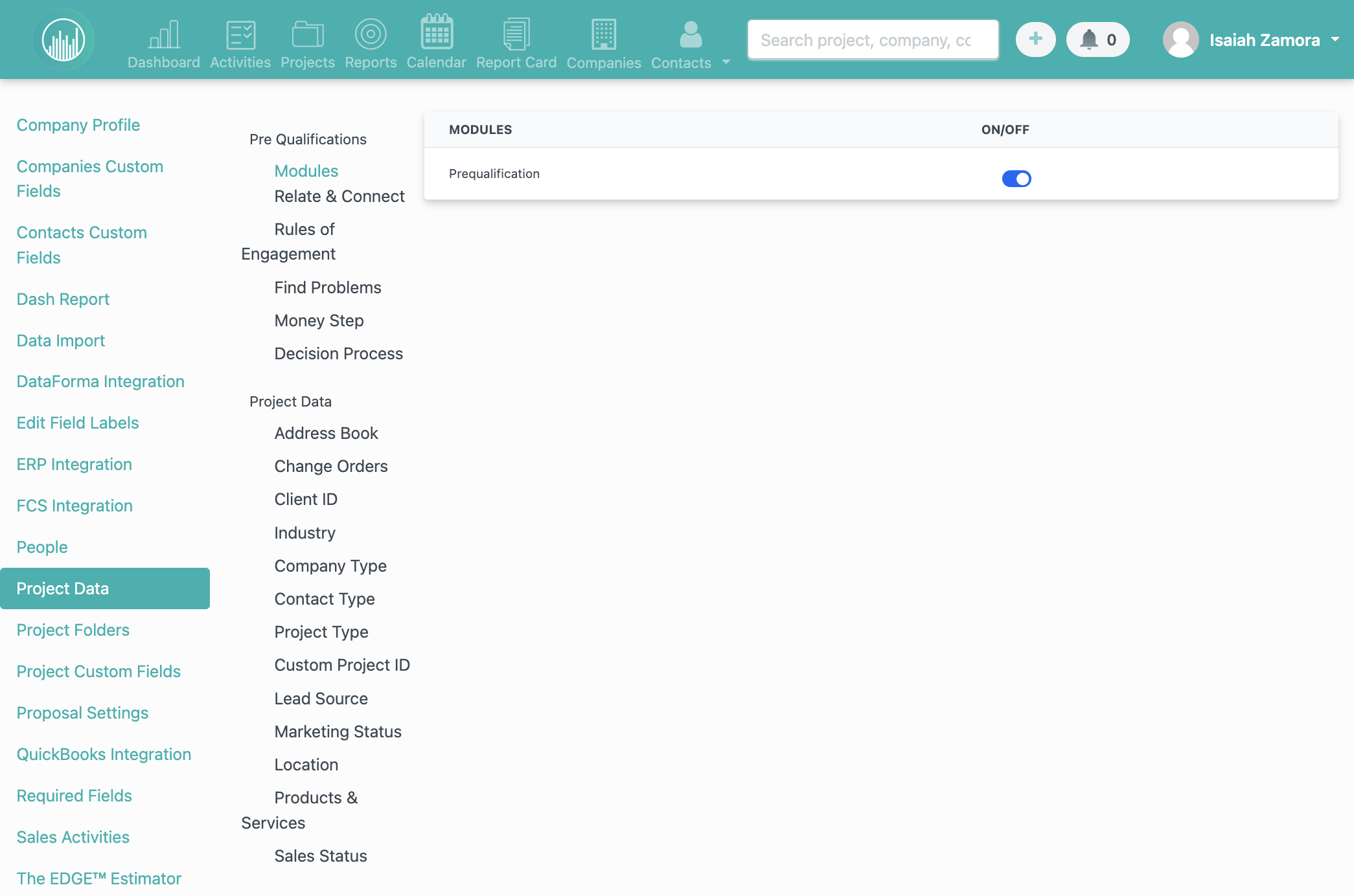 Click on Change Orders