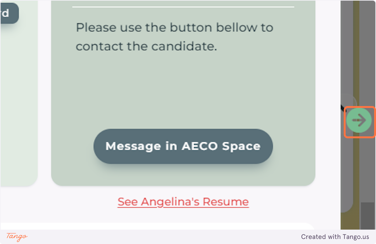 Next to the candidate application you will see an arrow. By clicking it, you'll see the next candidate.