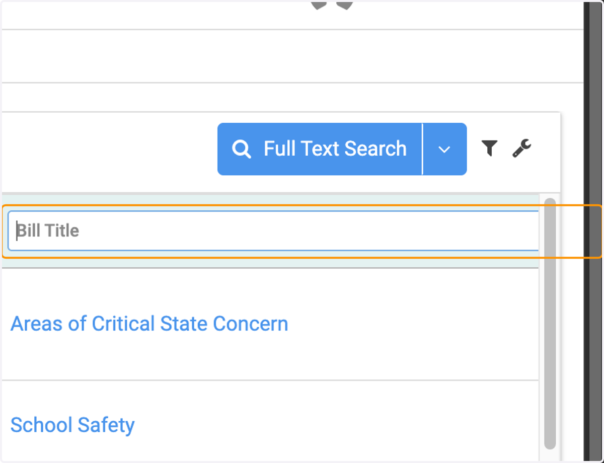 Search by Bill Title