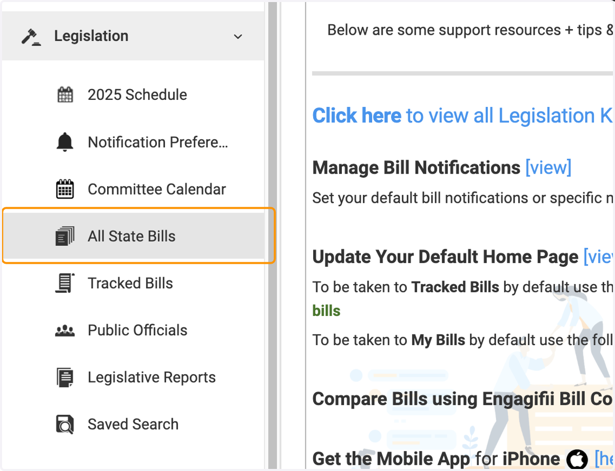 Click on All State Bills
