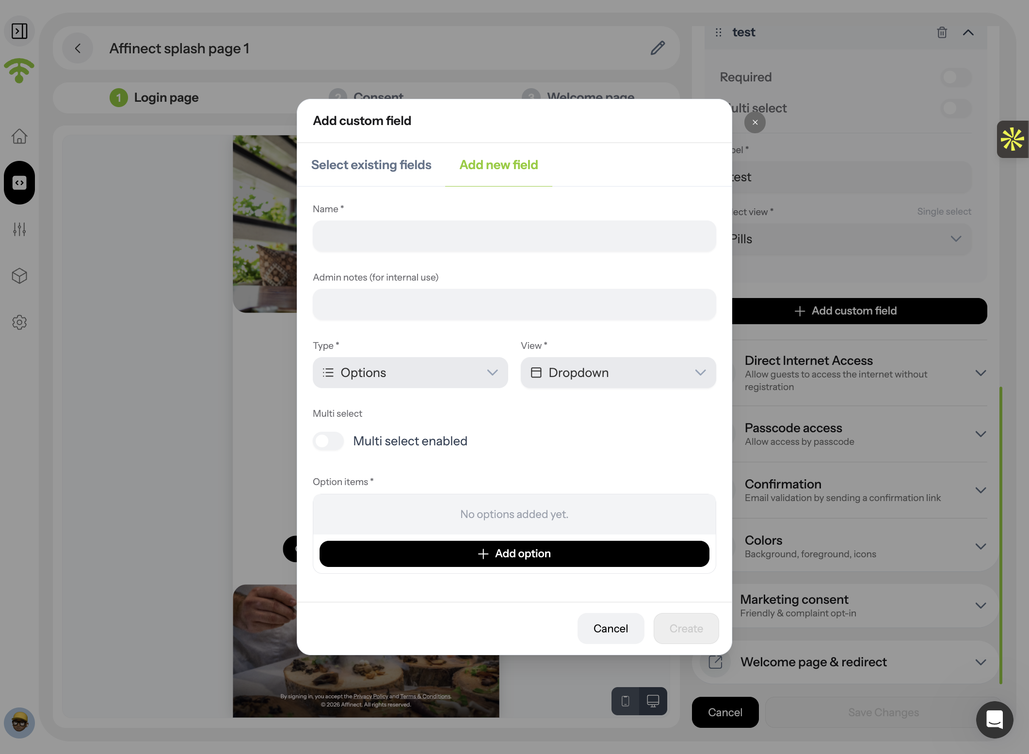 Add Field Inputs