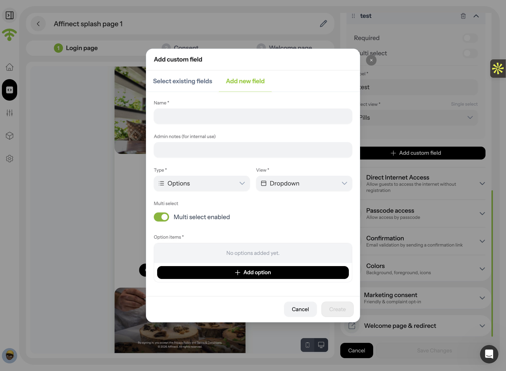 Add Multiple Options
