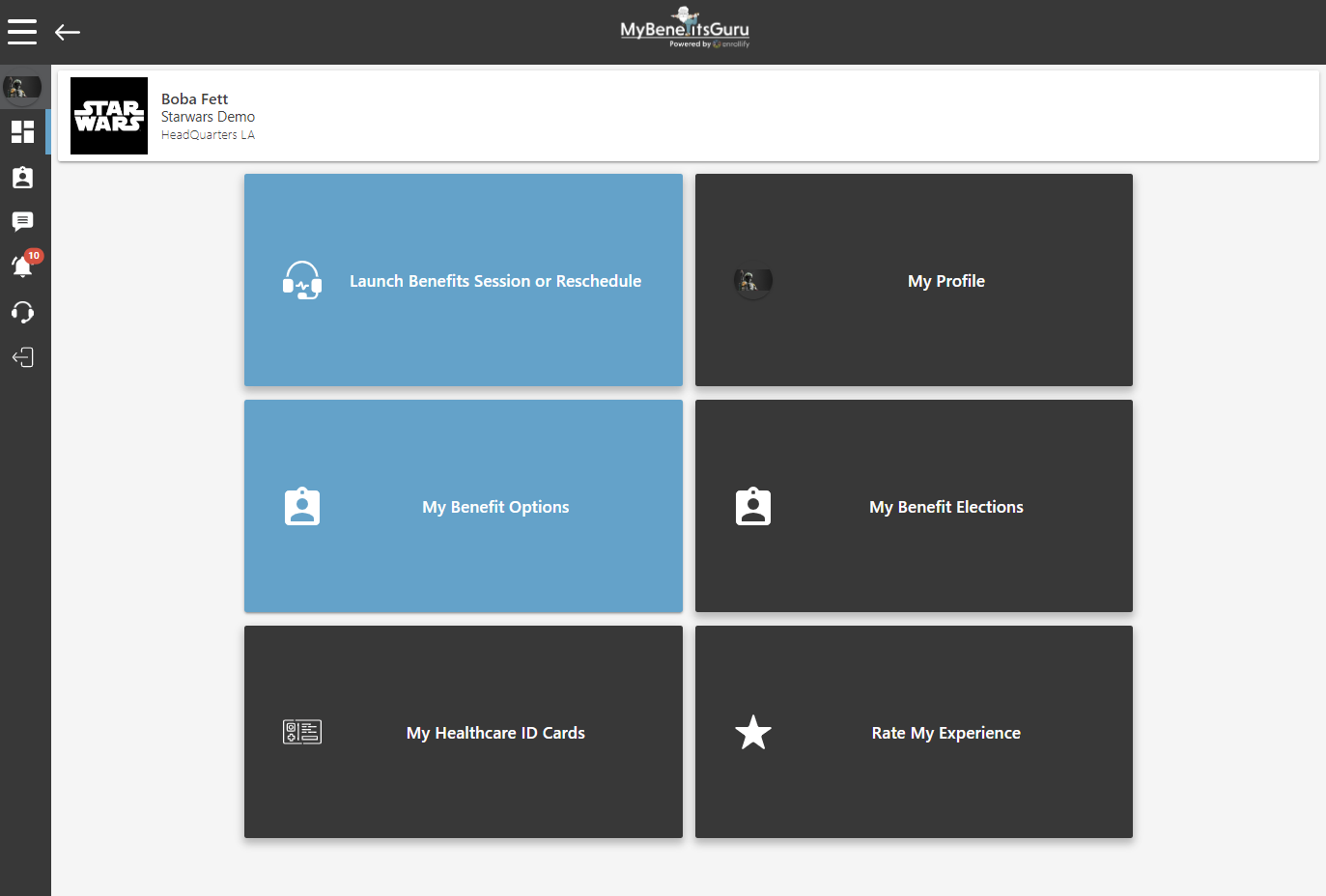 Click on My Benefit Options in the Employee Dashboard.