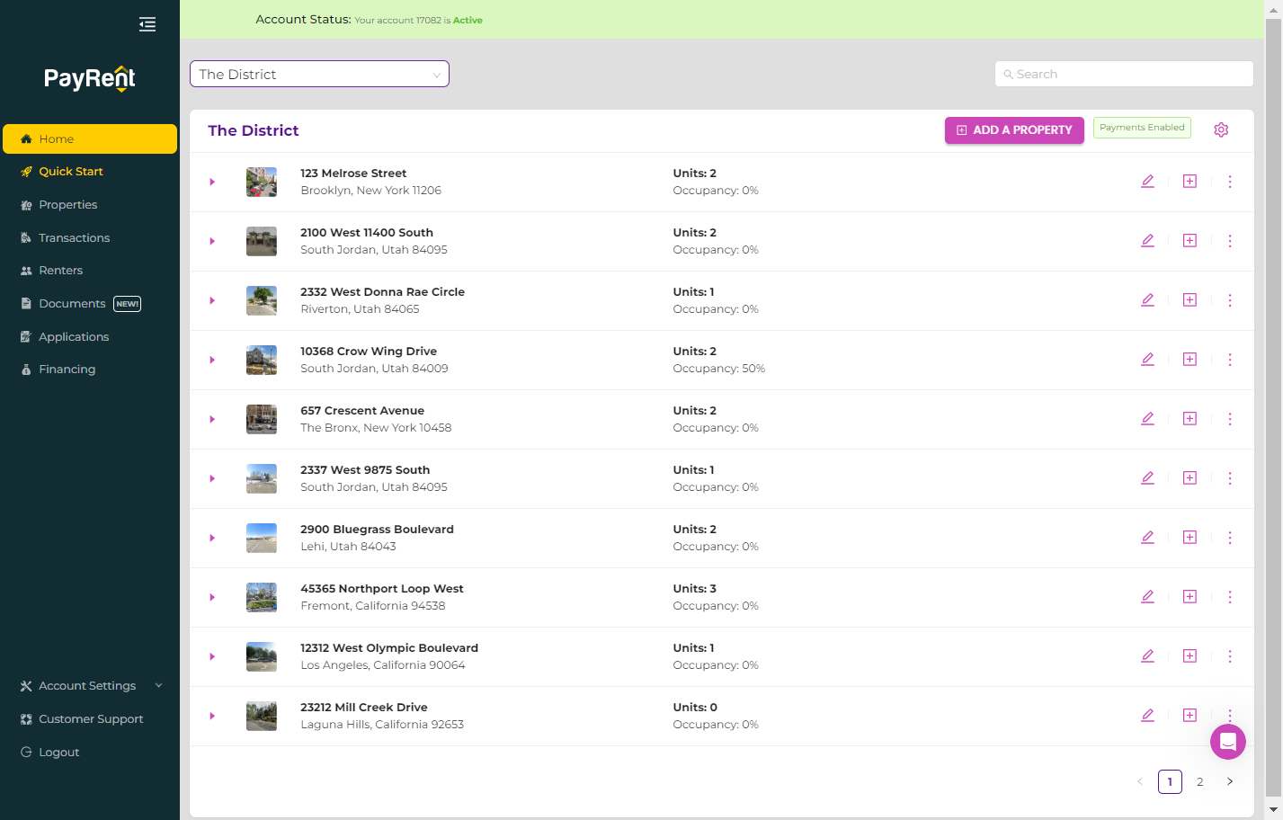 Click on "Property groups field"