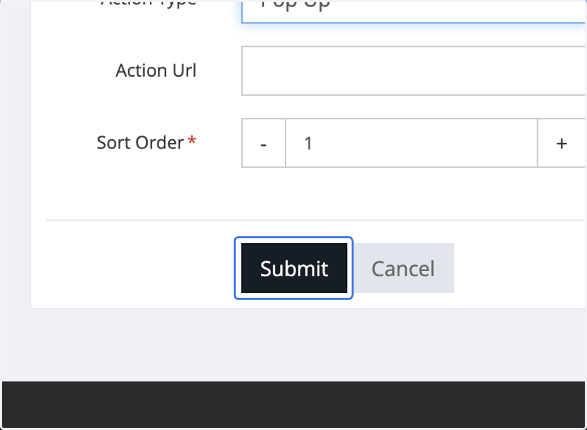 Click on Submit