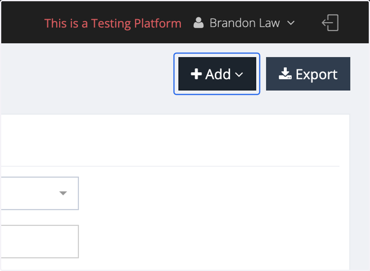 Click on Add