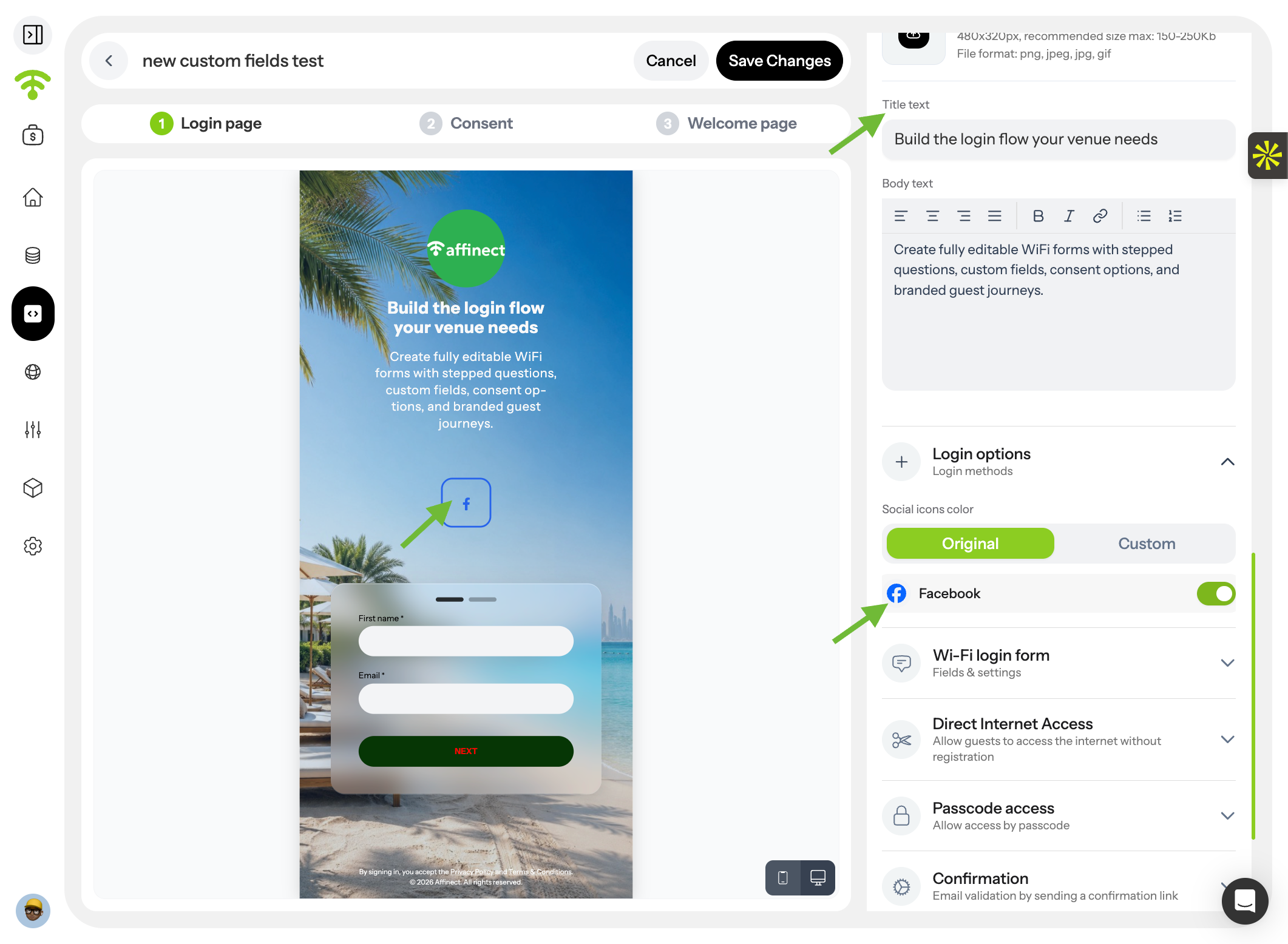 Customize Form Content