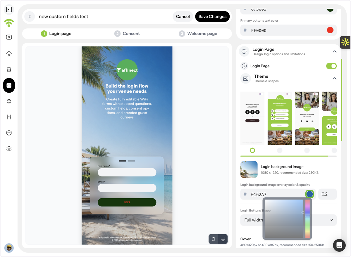 Configure Background Images