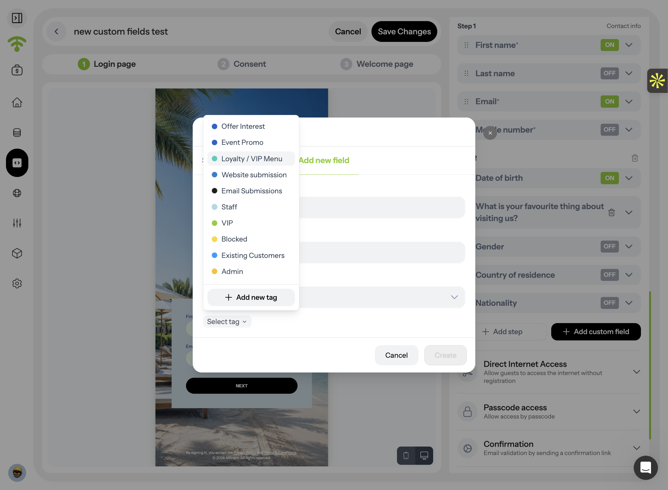 Assign Tags to Fields