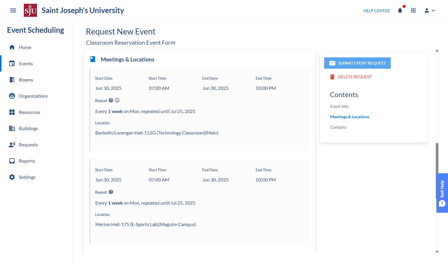 Now you will have the same recurring meeting happening in two rooms.