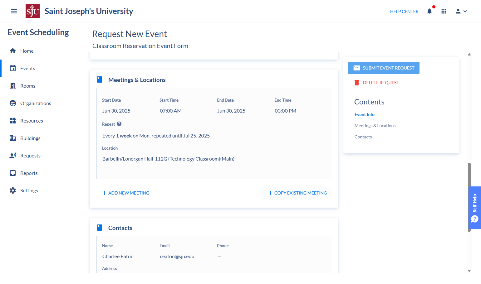 Click on Copy Existing Meeting