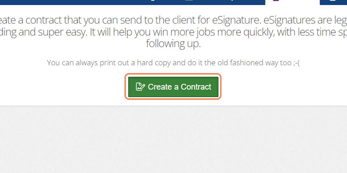 Click on Create a Contract