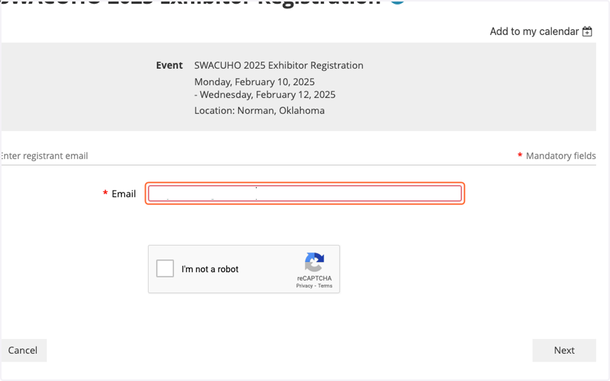 Type your email address