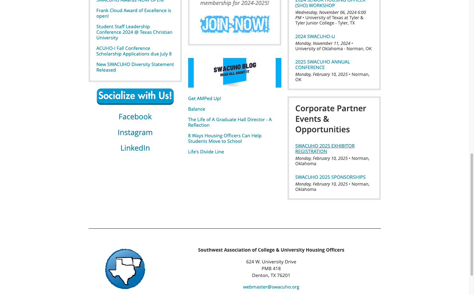 Click on SWACUHO 2025 EXHIBITOR REGISTRATION