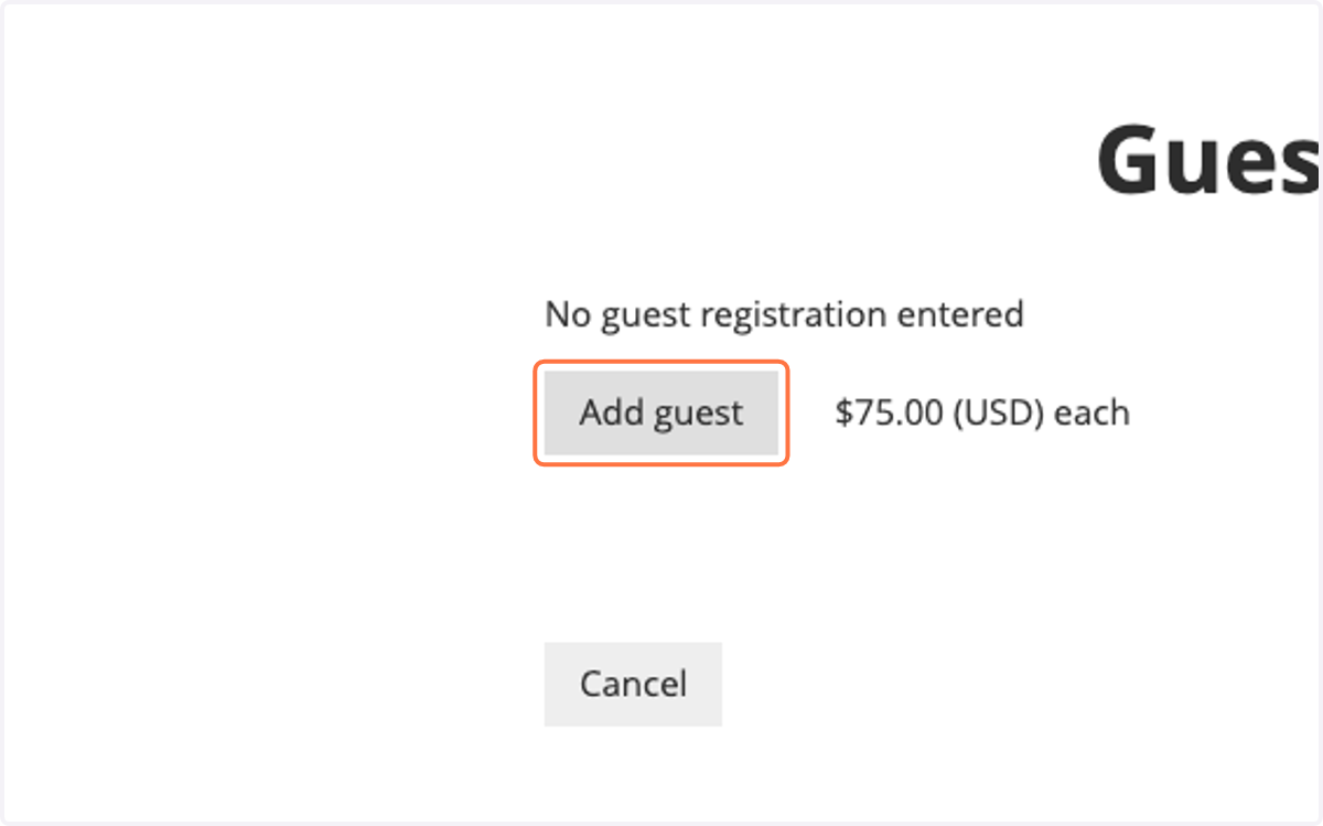 To add one or more additional representatives, click Add guest