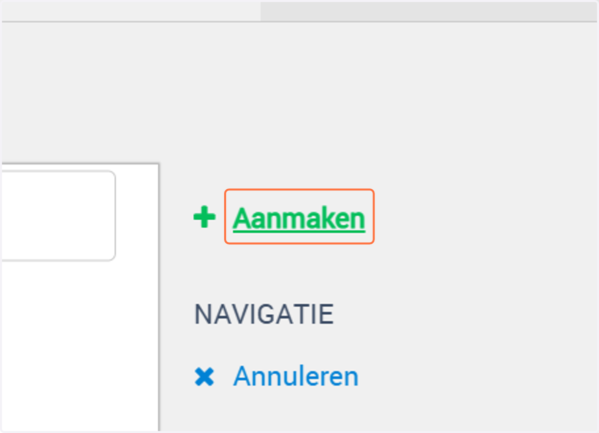 Klik op Aanmaken om de vraag toe te voegen.