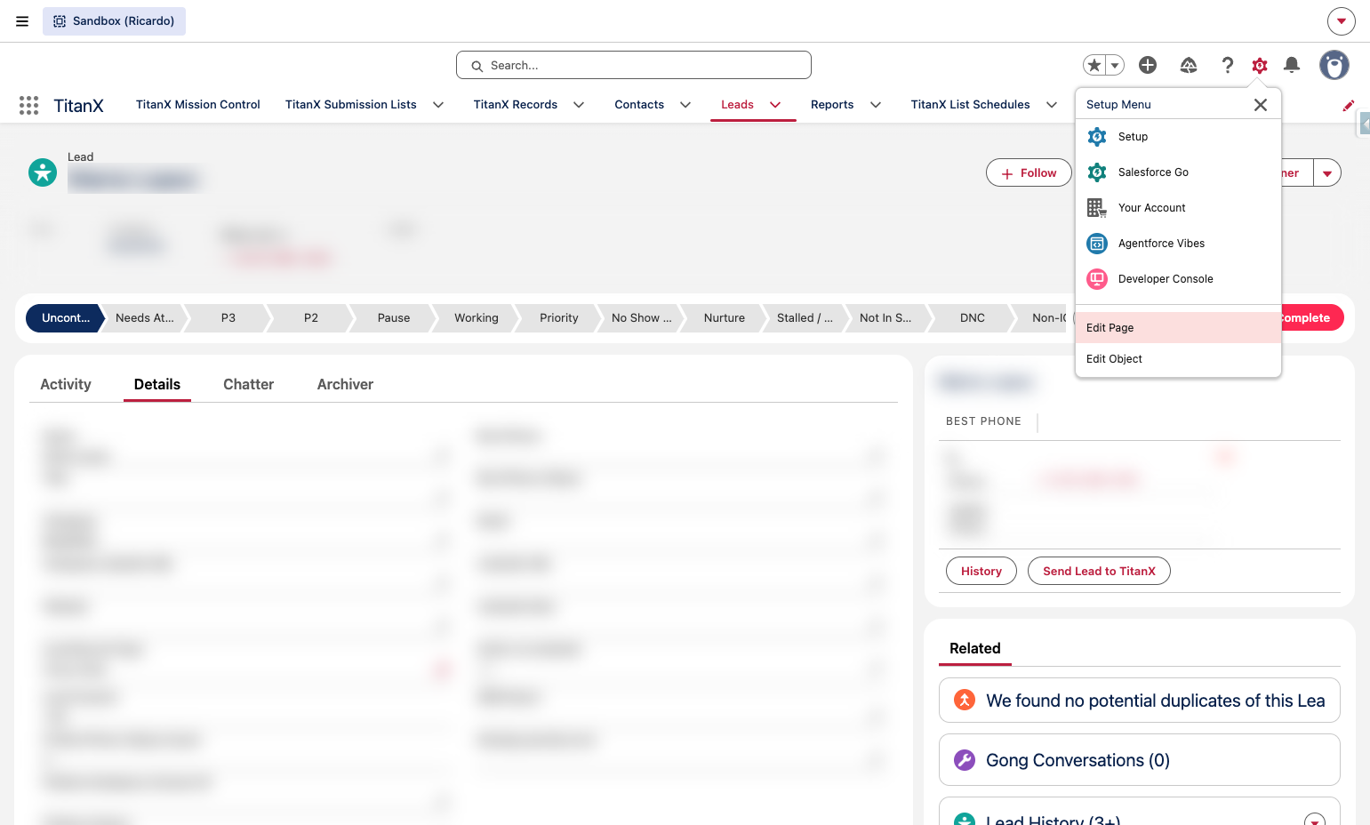 Click on Edit Page