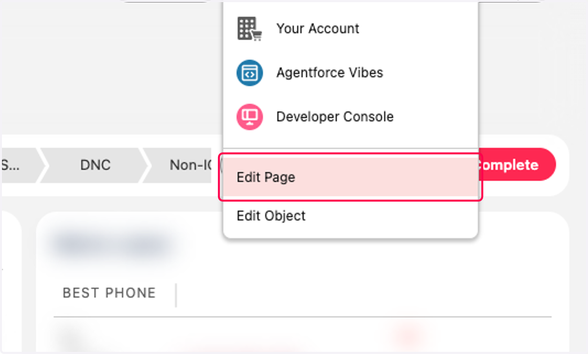 Click on Edit Page