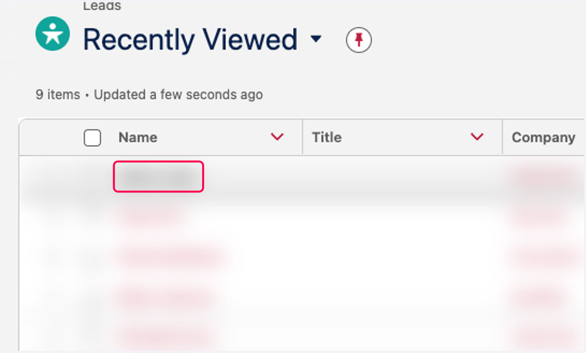 Click on any lead