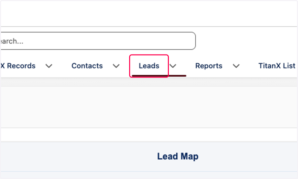 Click on Leads