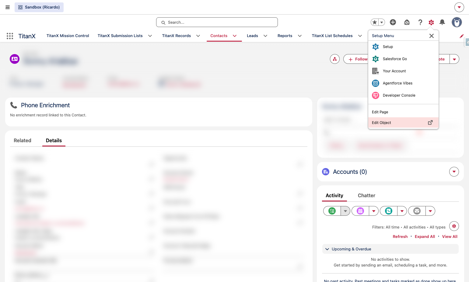 Click on Edit Object