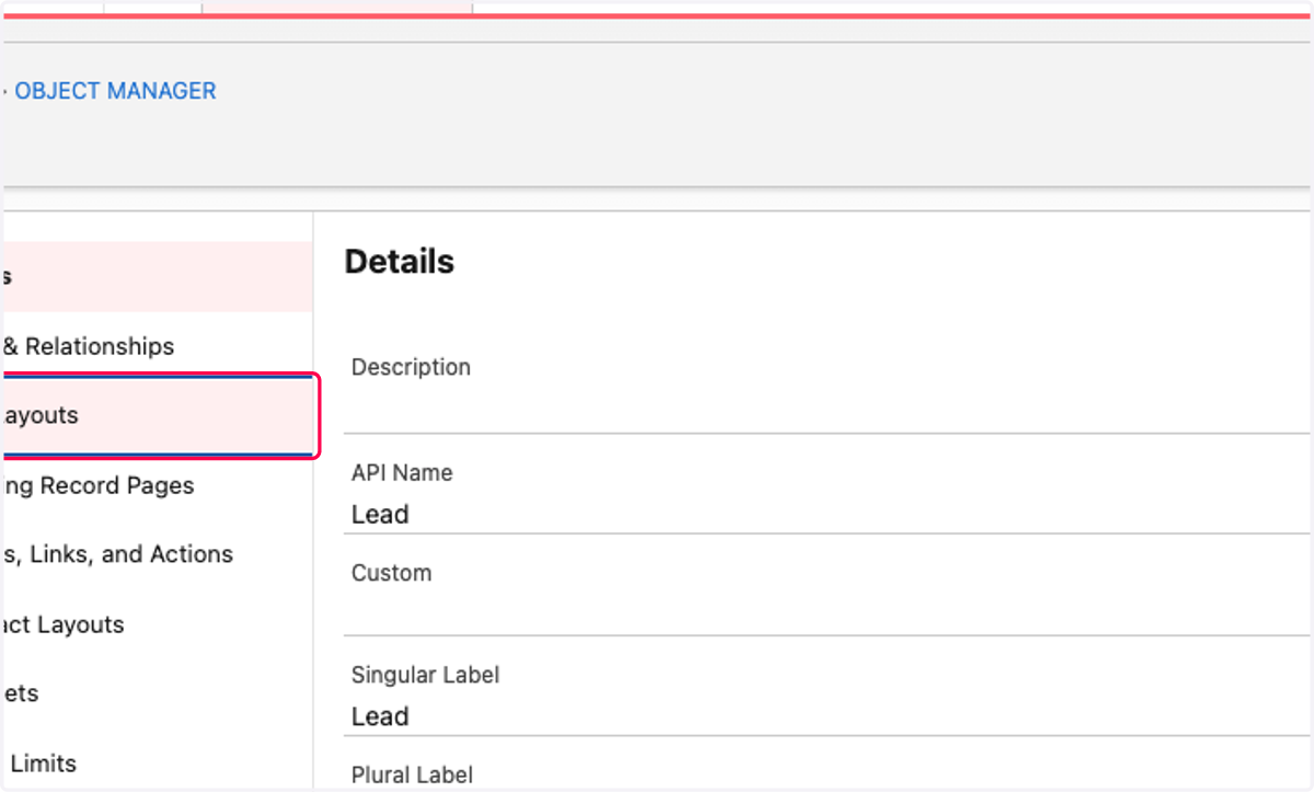 Click on Page Layouts