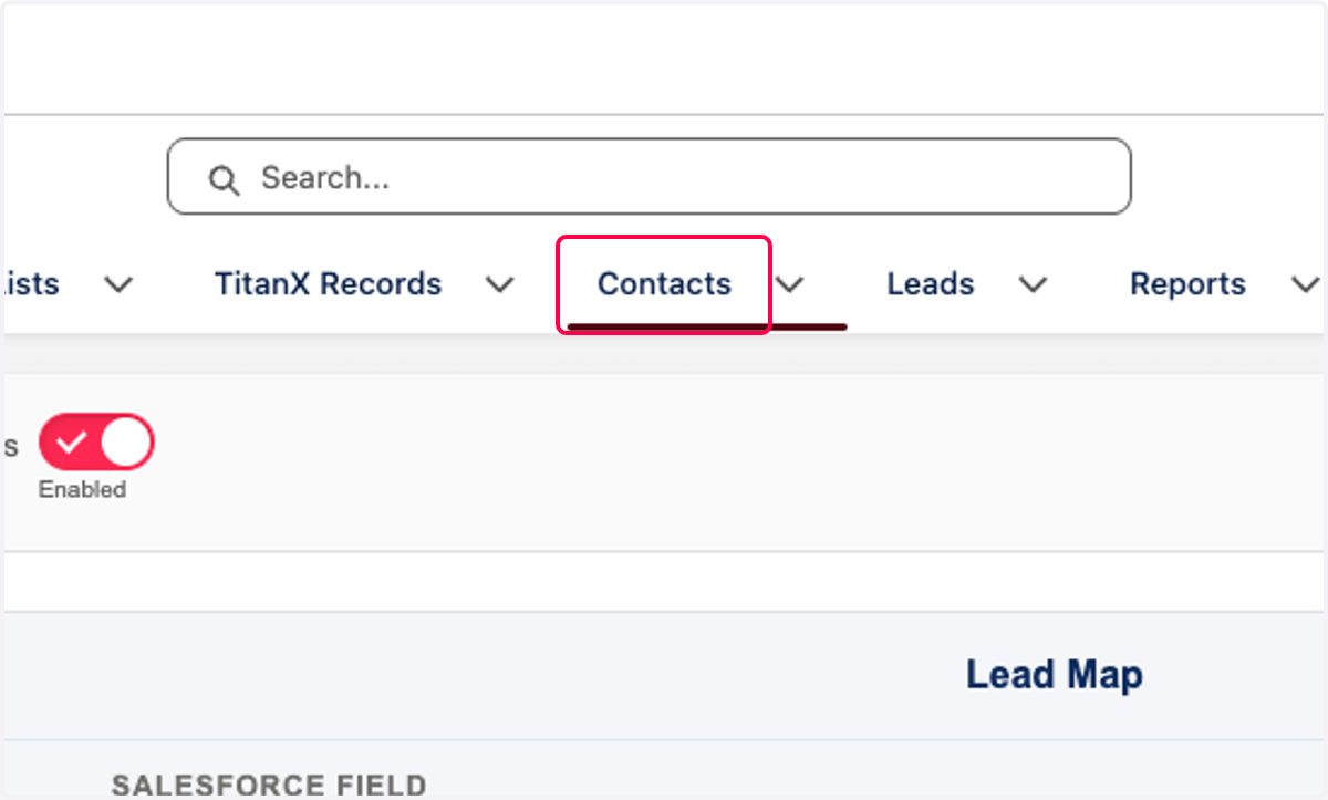 Click on Contacts