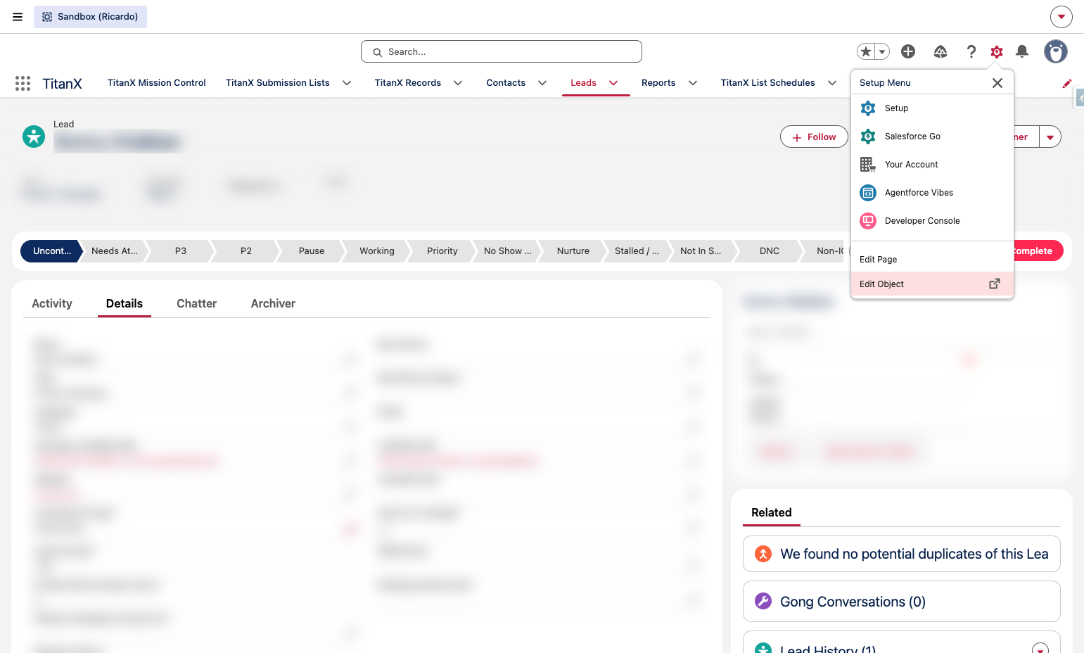 Click on Edit Object