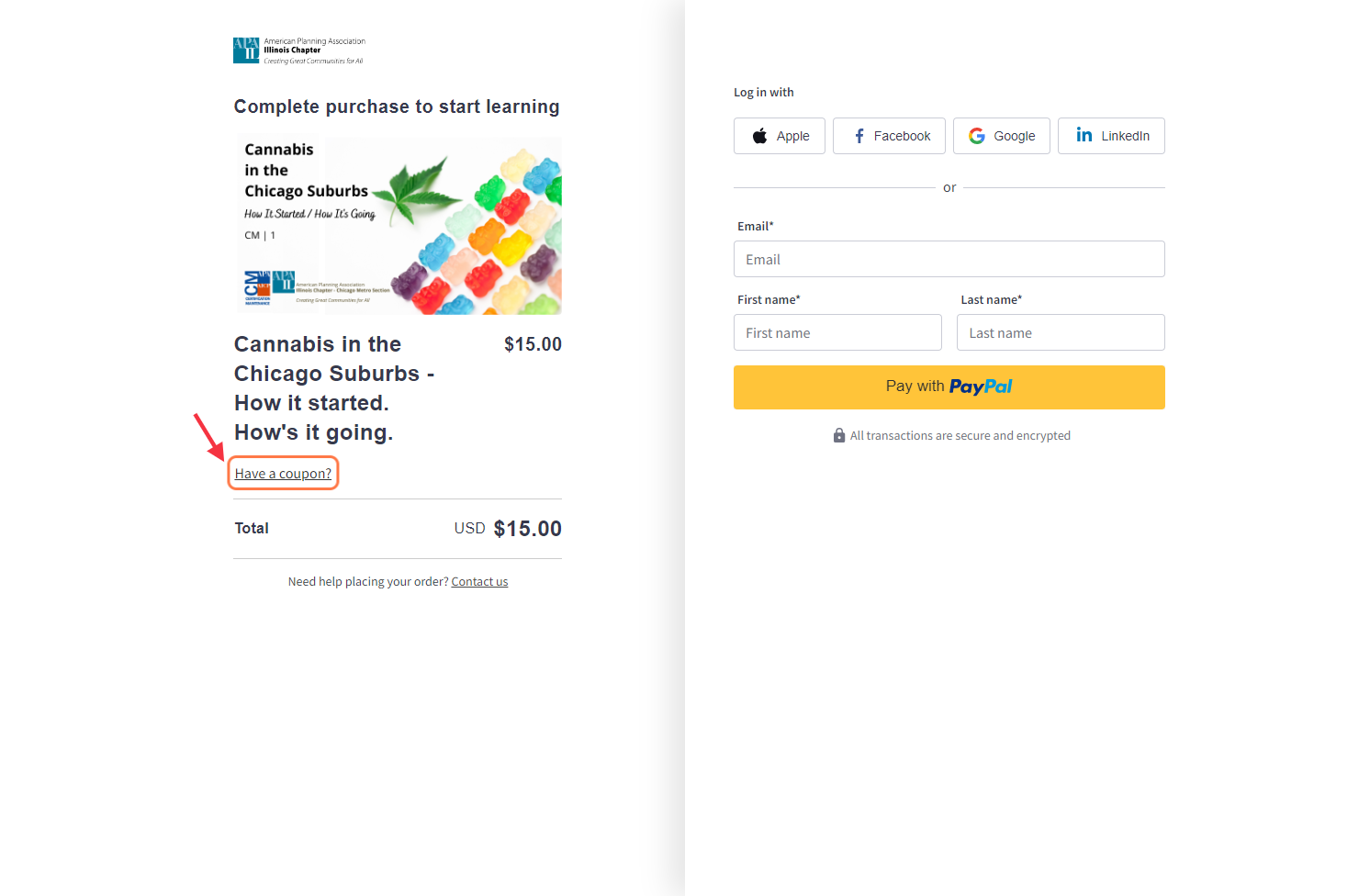 Click on Have a coupon?