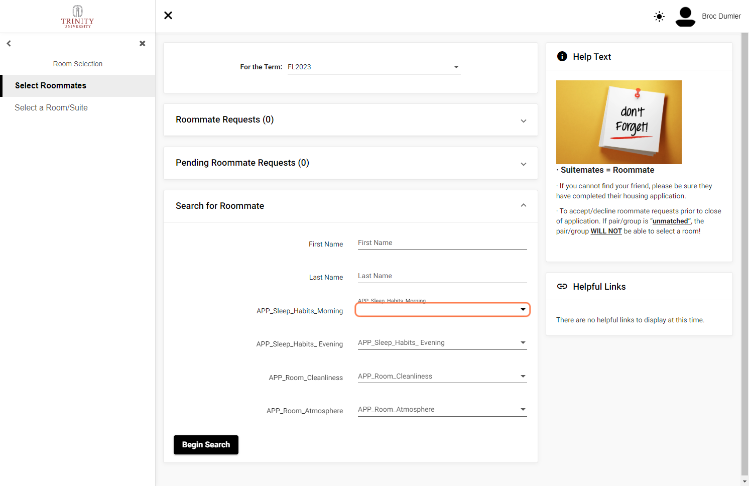 Search by Name or Application Questions
