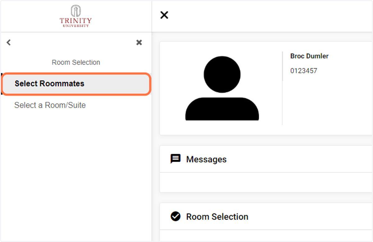 Click on Select Roommates