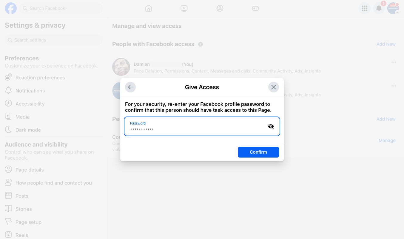 Click on Confirm