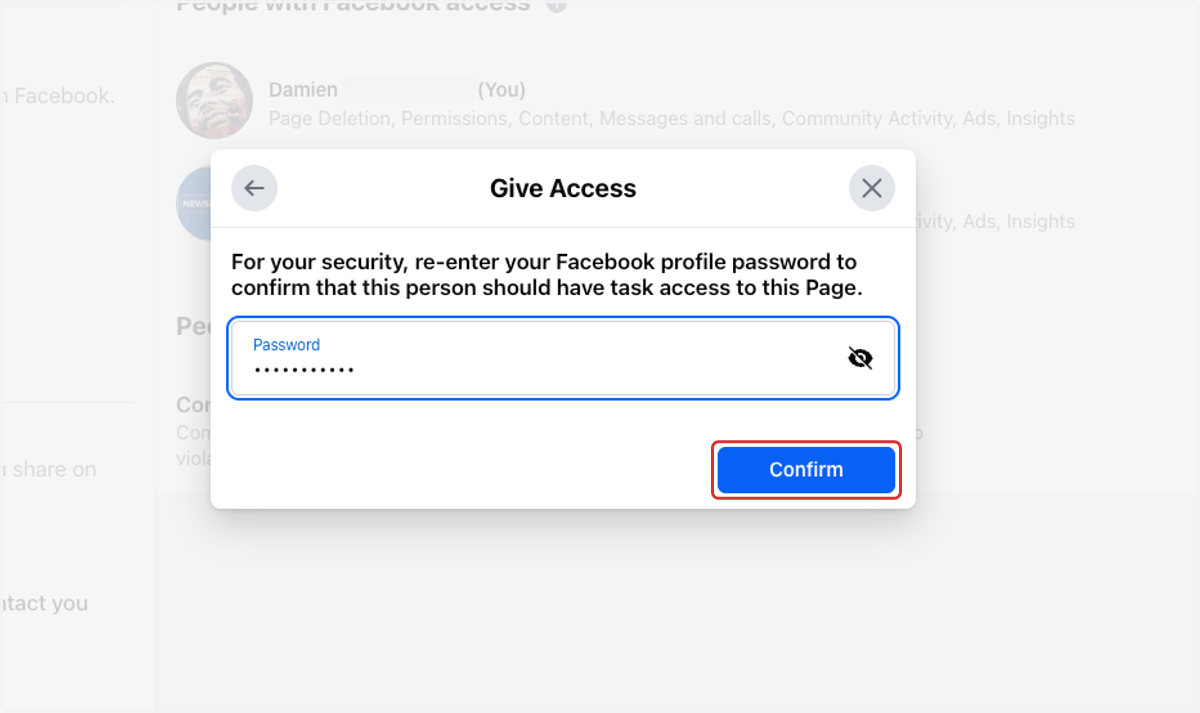 Click on Confirm