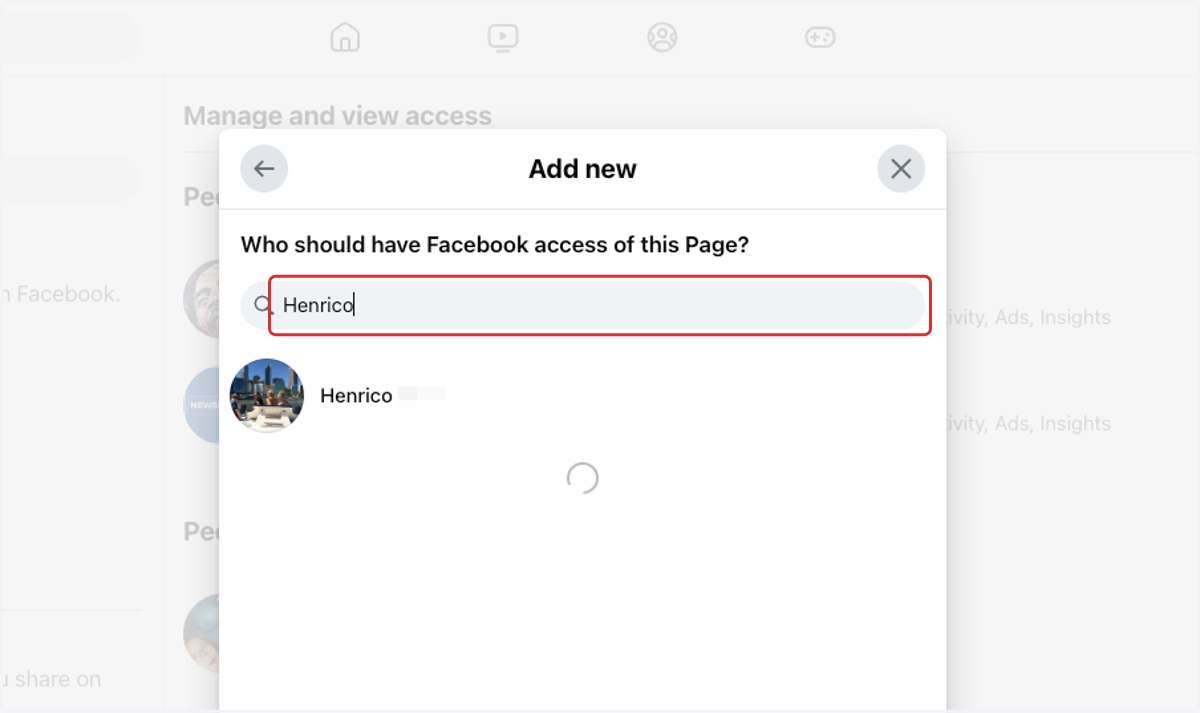 Search for the person