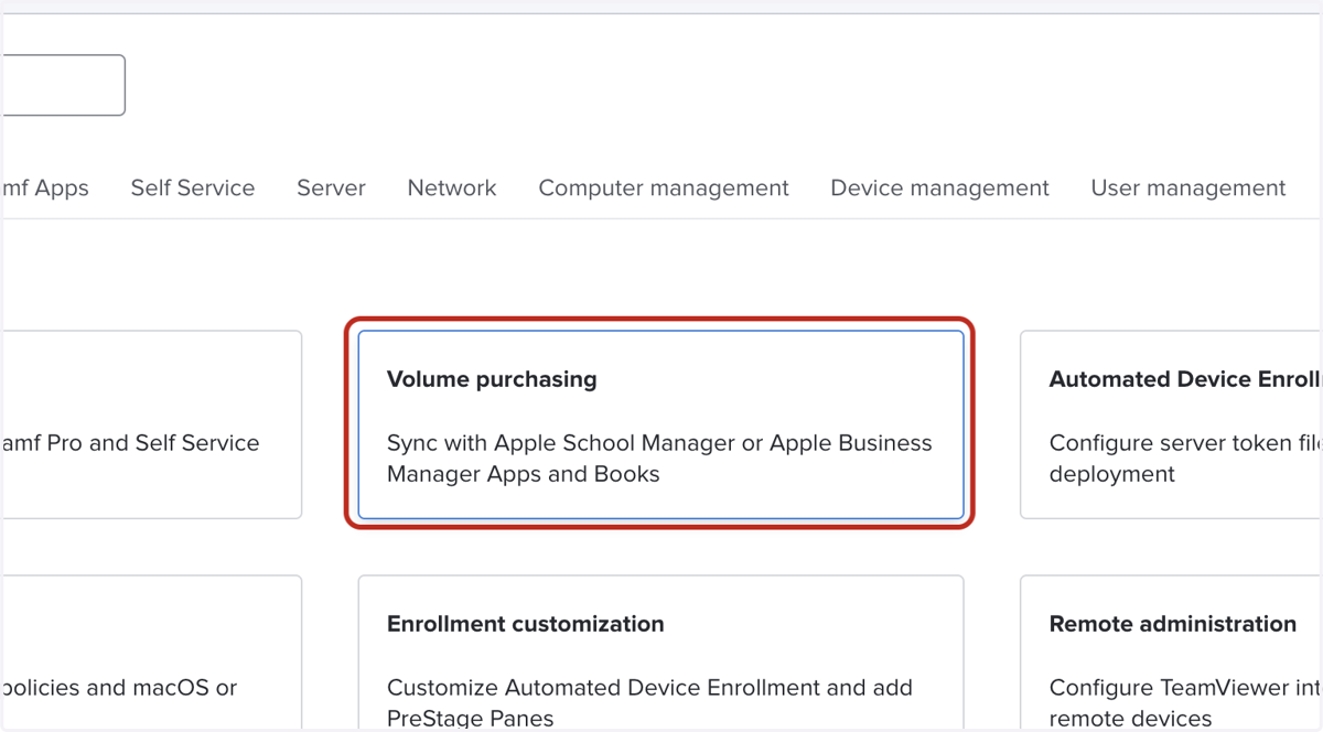 Click on Volume purchasing